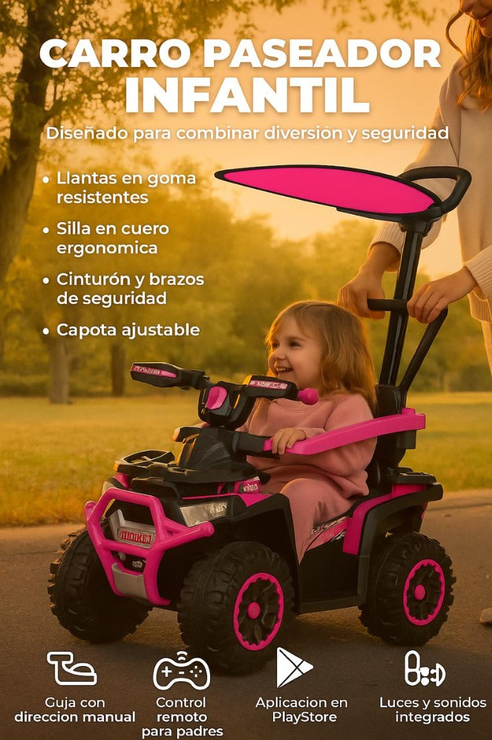 Cuatrimoto Eléctrica Con Control Y Carpa